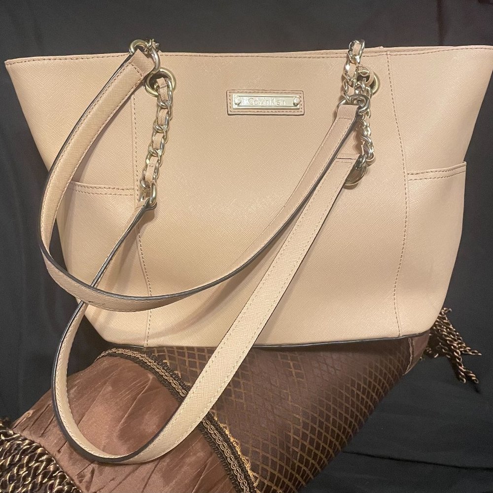 Calvin Klein Tan Leather Tote